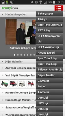 Spor Expres android App screenshot 2